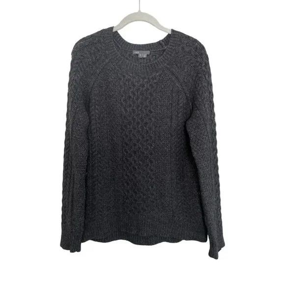 Vince fisherman/cable knit crew neck sweater - Picture 5 of 9